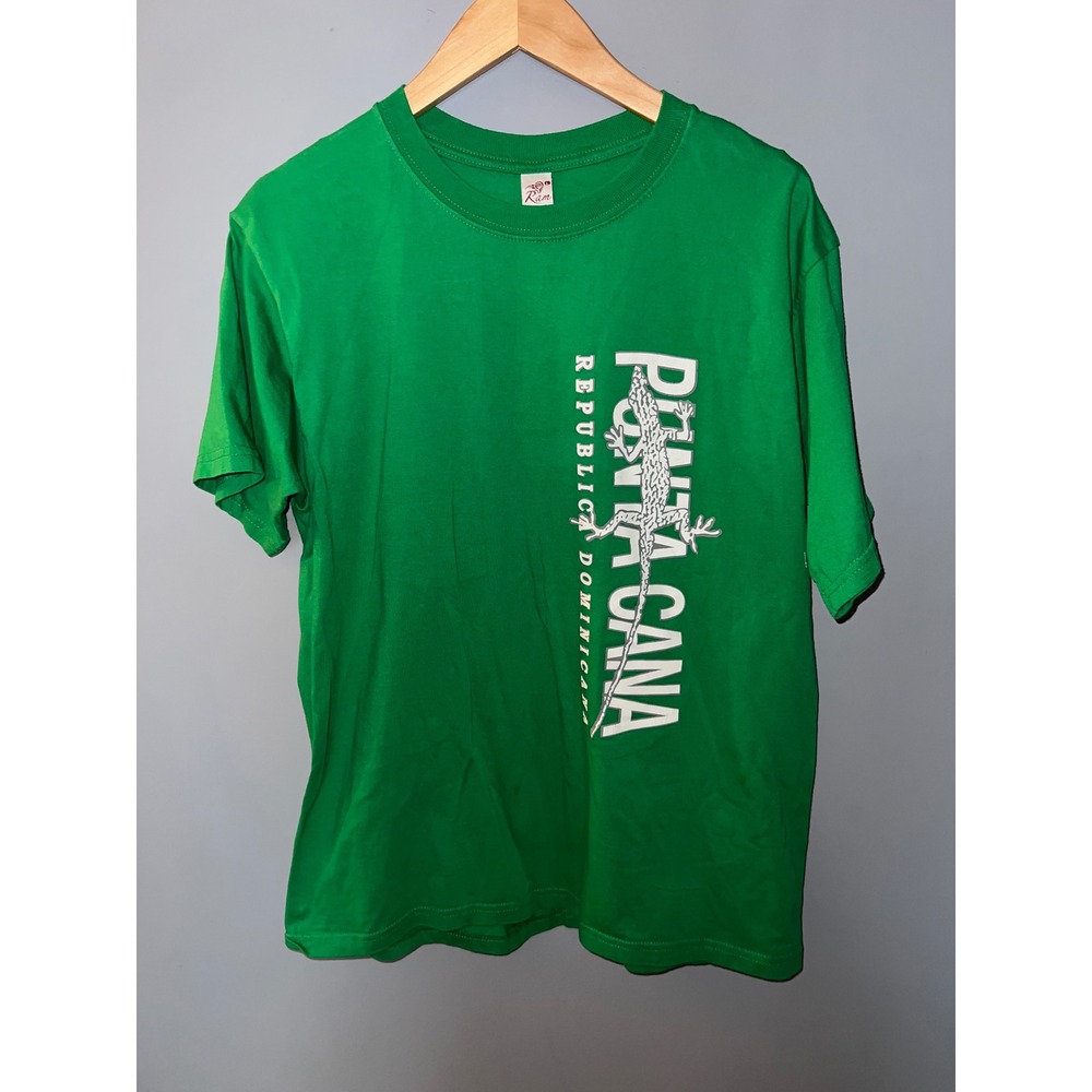 Ram Punta Cana Republica Dominicana Green Lizard Graphic Souvenir T-Shirt Large